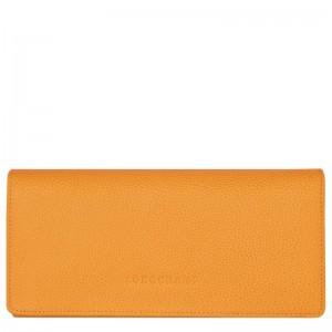 Longchamp Le Foulonné Continental Geldbörse Damen Aprikose Orange | 2739-LBAEM