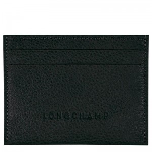 Longchamp Le Foulonné Kartenhalter Damen Schwarz | 3281-IKOLW