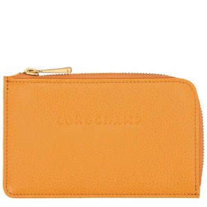 Longchamp Le Foulonné Kartenhalter Damen Aprikose Orange | 1738-ADNZS