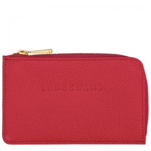 Longchamp Le Foulonné Kartenhalter Damen Rot | 4630-ERLYS