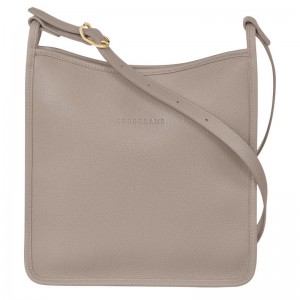 Longchamp Le Foulonné M Umhängetasche Damen Grau | 0639-DOLSF