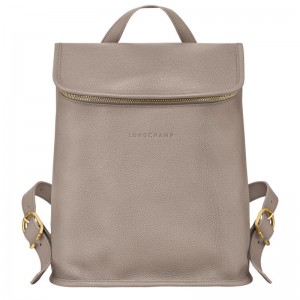 Longchamp Le Foulonné Rucksäcke Damen Grau | 5479-YNDMZ