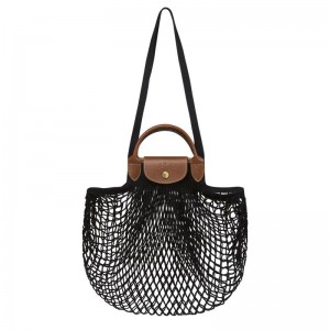 Longchamp Le Pliage Filet L Mesh Bag Damen Schwarz | 5164-YWSPF