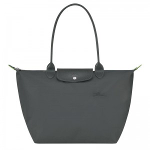 Longchamp Le Pliage Green L Tragetaschen Damen Grau | 6517-HAKXC