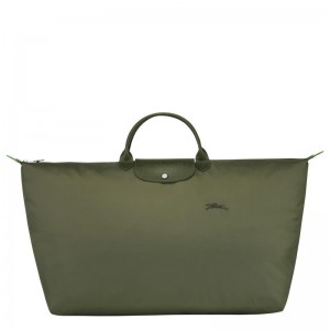 Longchamp Le Pliage Green M Reisetasche Damen Grün | 6149-JZPCO