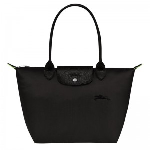 Longchamp Le Pliage Green M Tragetaschen Damen Schwarz | 5932-OPFAZ