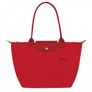 Longchamp Le Pliage Green M Tragetaschen Damen Rot | 3145-QCMAI