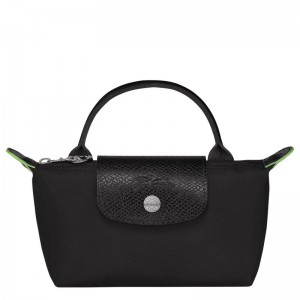 Longchamp Le Pliage Green with handle Beuteltasche Damen Schwarz | 2135-DANRV