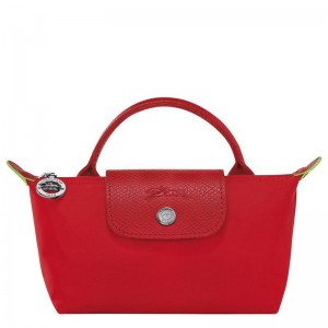 Longchamp Le Pliage Green with handle Beuteltasche Damen Rot | 6237-SLUCE