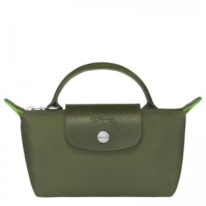 Longchamp Le Pliage Green with handle Beuteltasche Herren Grün | 3698-UPDAB