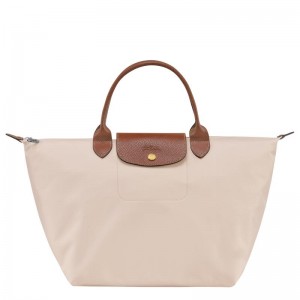 Longchamp Le Pliage Original M Handtasche Damen Weiß | 5270-CNRTP