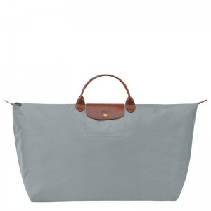 Longchamp Le Pliage Original M Reisetasche Damen Grau | 2634-RSCLQ