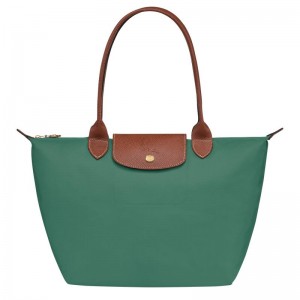 Longchamp Le Pliage Original M Tragetaschen Damen Grün | 7805-JUTDG