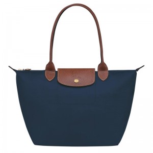 Longchamp Le Pliage Original M Tragetaschen Damen Navy | 3824-OQPEX