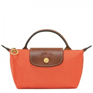 Longchamp Le Pliage Original with handle Beuteltasche Herren Orange | 8069-BPJTX