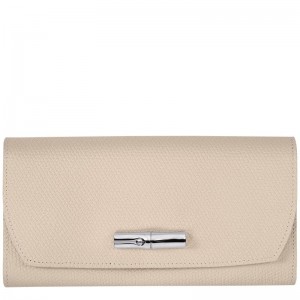 Longchamp Roseau Continental Geldbörse Damen Weiß | 6824-ZWMEA