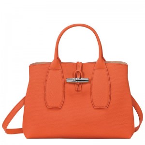 Longchamp Roseau M Handtasche Damen Orange | 6841-SFDGB