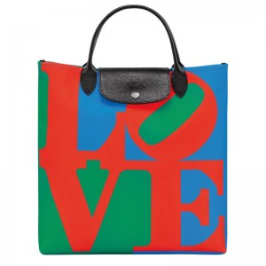 Longchamp x Robert Indiana L Handtasche Damen Red/Navy | 7532-GMDOQ