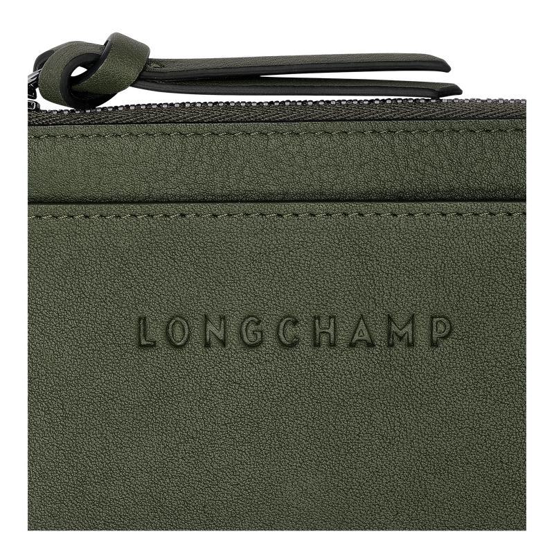 Longchamp 3D Kartenhalter Herren Khaki | 3019-NPGQR