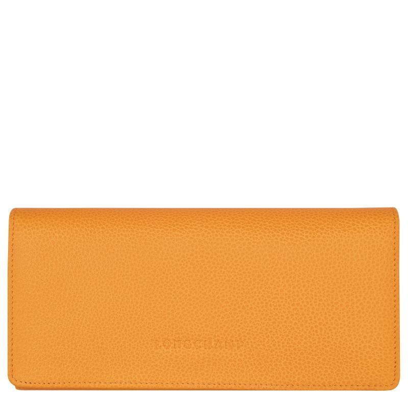 Longchamp Le Foulonné Continental Geldbörse Damen Aprikose Orange | 2739-LBAEM