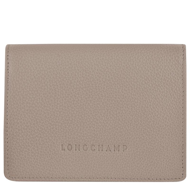 Longchamp Le Foulonné Geldbörse Damen Grau | 2346-ABTIG