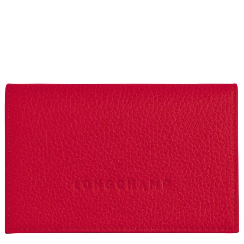 Longchamp Le Foulonné Kartenhalter Damen Rot | 0613-MUIJR