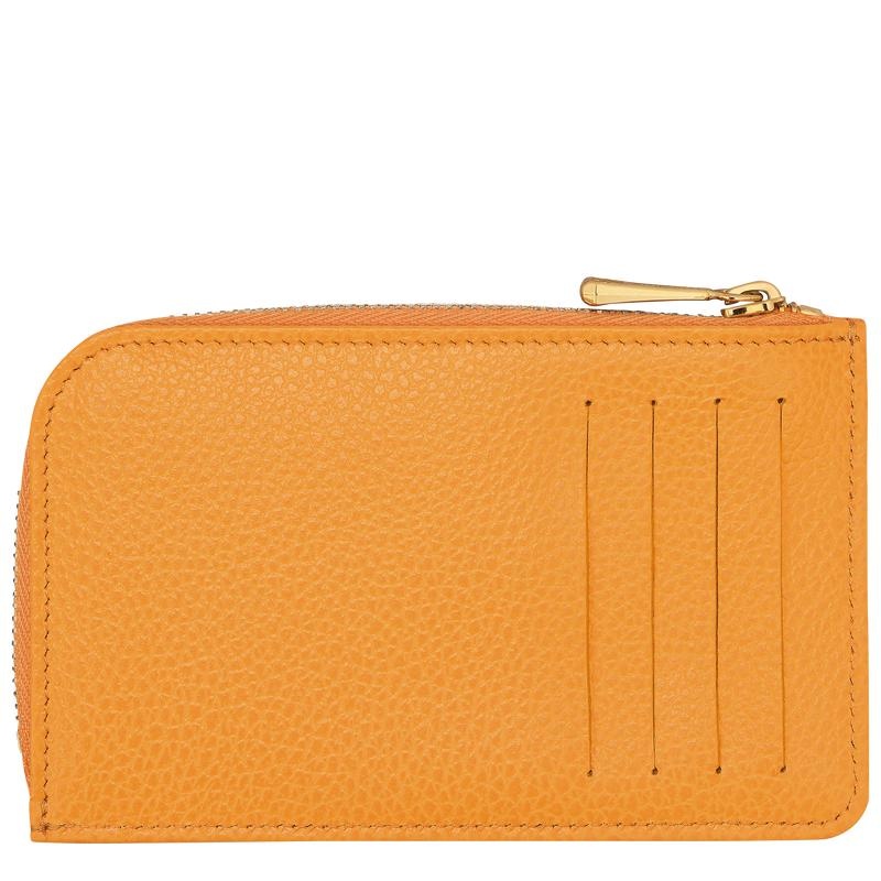 Longchamp Le Foulonné Kartenhalter Damen Aprikose Orange | 1738-ADNZS