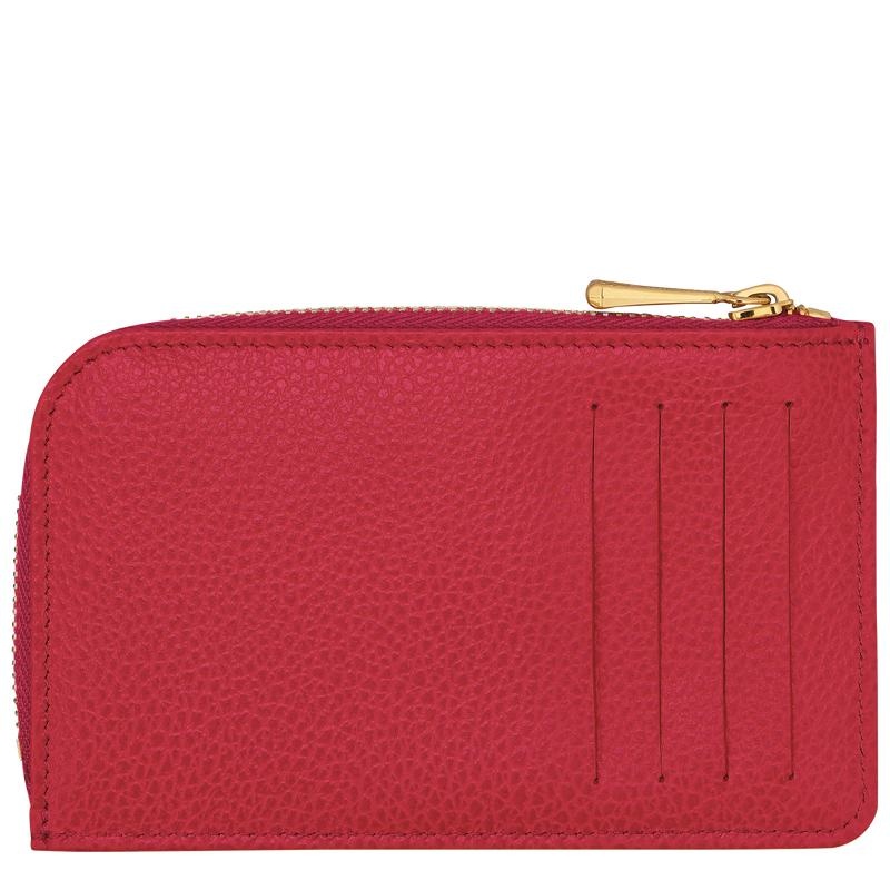 Longchamp Le Foulonné Kartenhalter Damen Rot | 4630-ERLYS