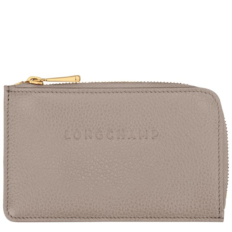 Longchamp Le Foulonné Kartenhalter Damen Grau | 3574-JKWDL