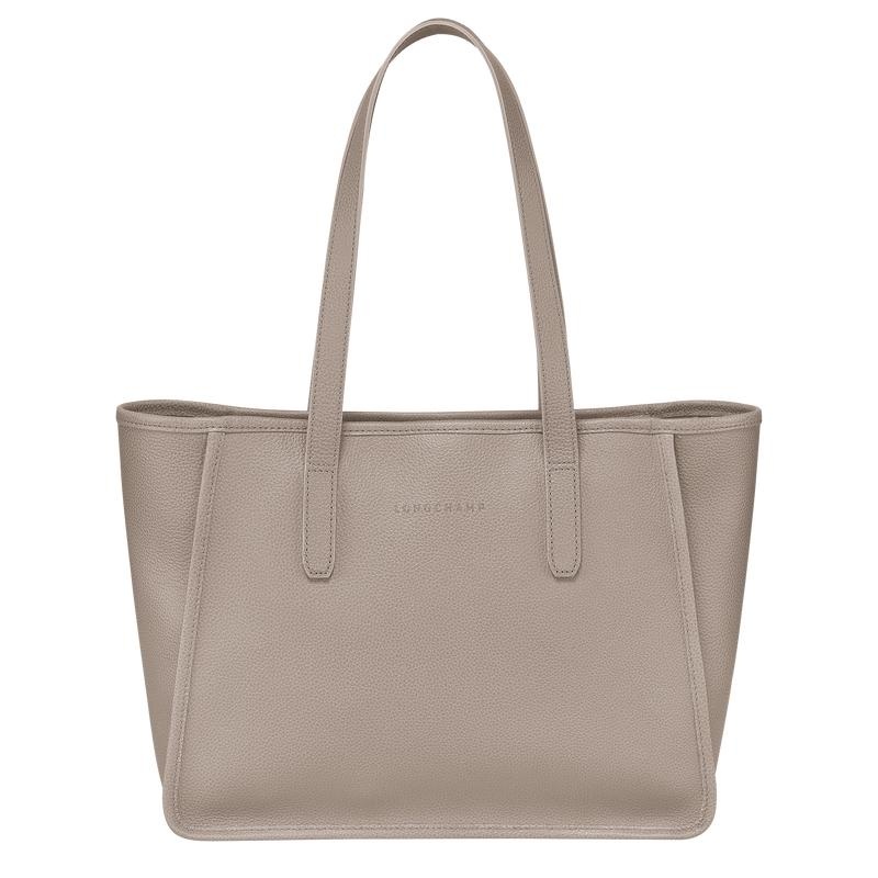 Longchamp Le Foulonné L Tragetaschen Damen Grau | 7961-TJPBG