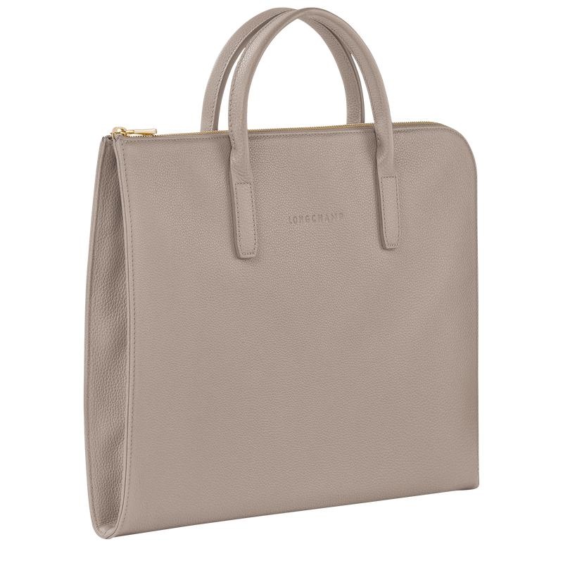 Longchamp Le Foulonné S Aktentasche Damen Grau | 2069-DZRXY