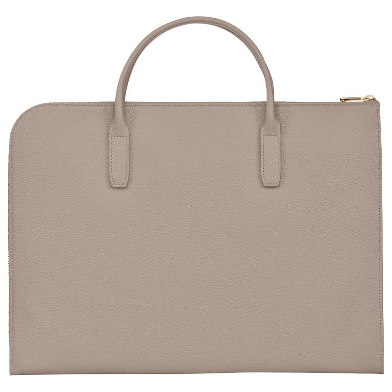 Longchamp Le Foulonné S Aktentasche Damen Grau | 2069-DZRXY