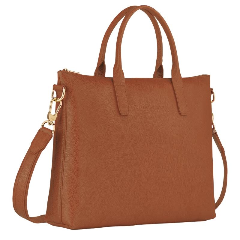 Longchamp Le Foulonné S Aktentasche Damen Braun | 2563-GWAMQ