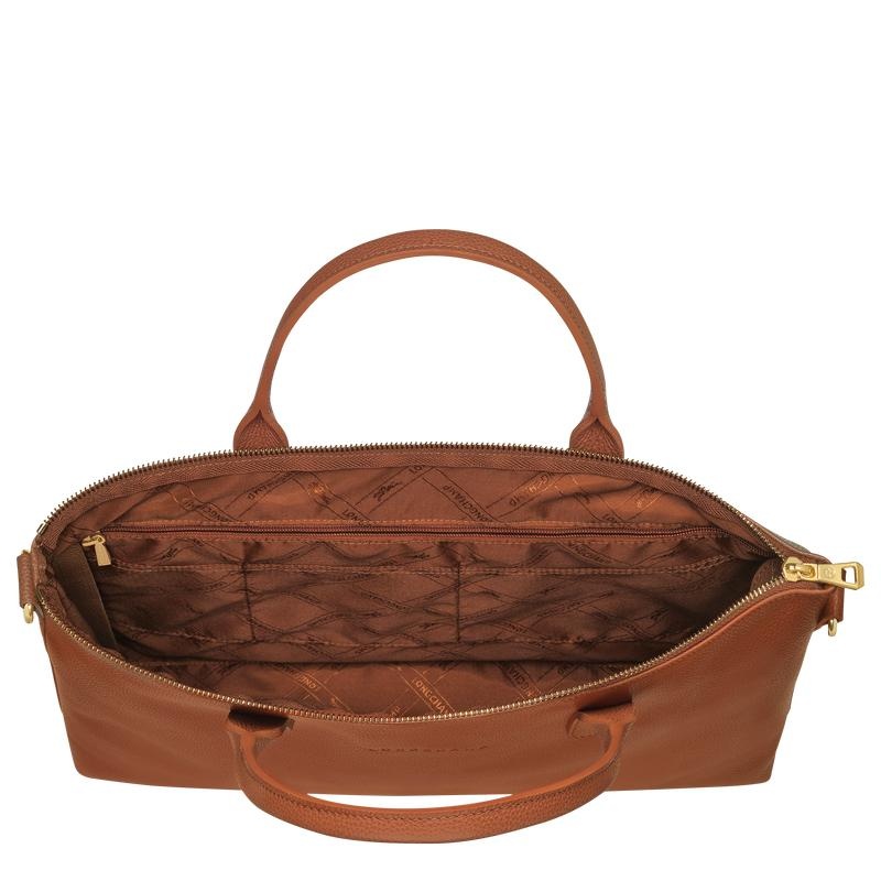 Longchamp Le Foulonné S Aktentasche Damen Braun | 2563-GWAMQ