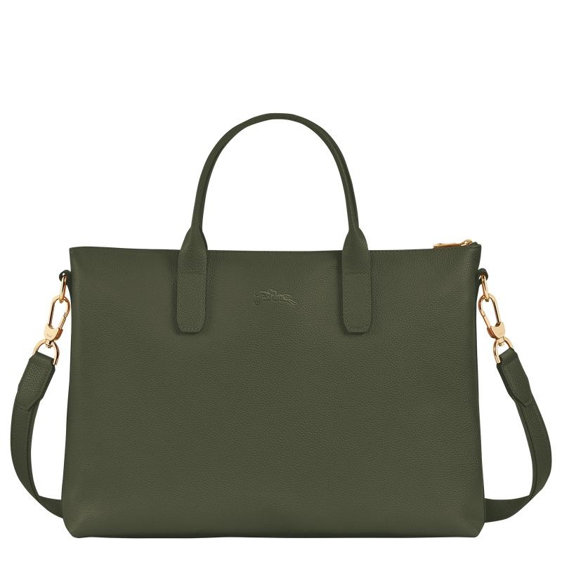 Longchamp Le Foulonné S Aktentasche Damen Khaki | 5289-LKCJO