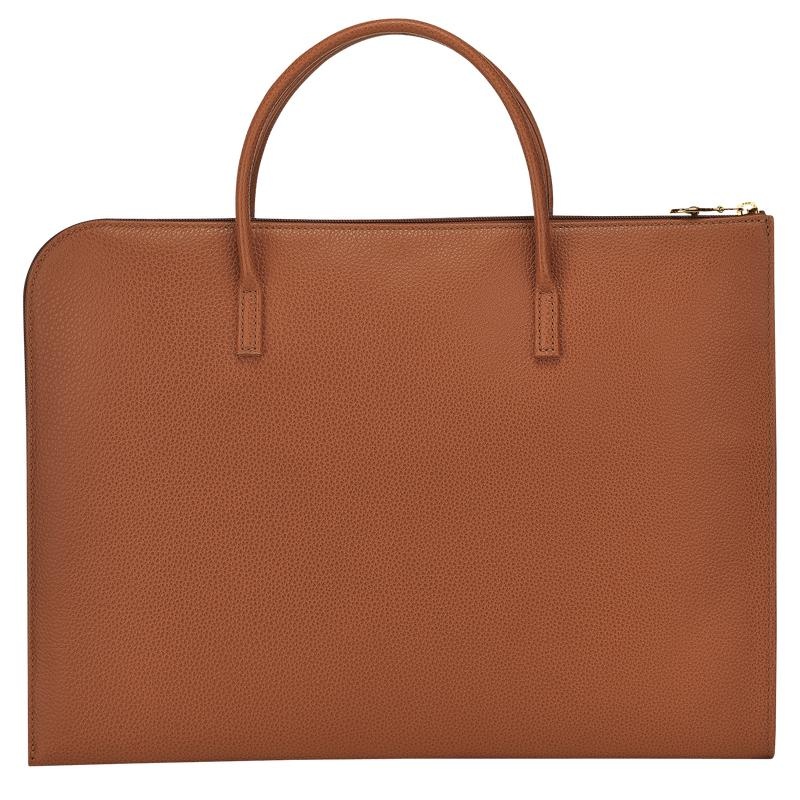 Longchamp Le Foulonné S Aktentasche Herren Braun | 2514-VIOXB