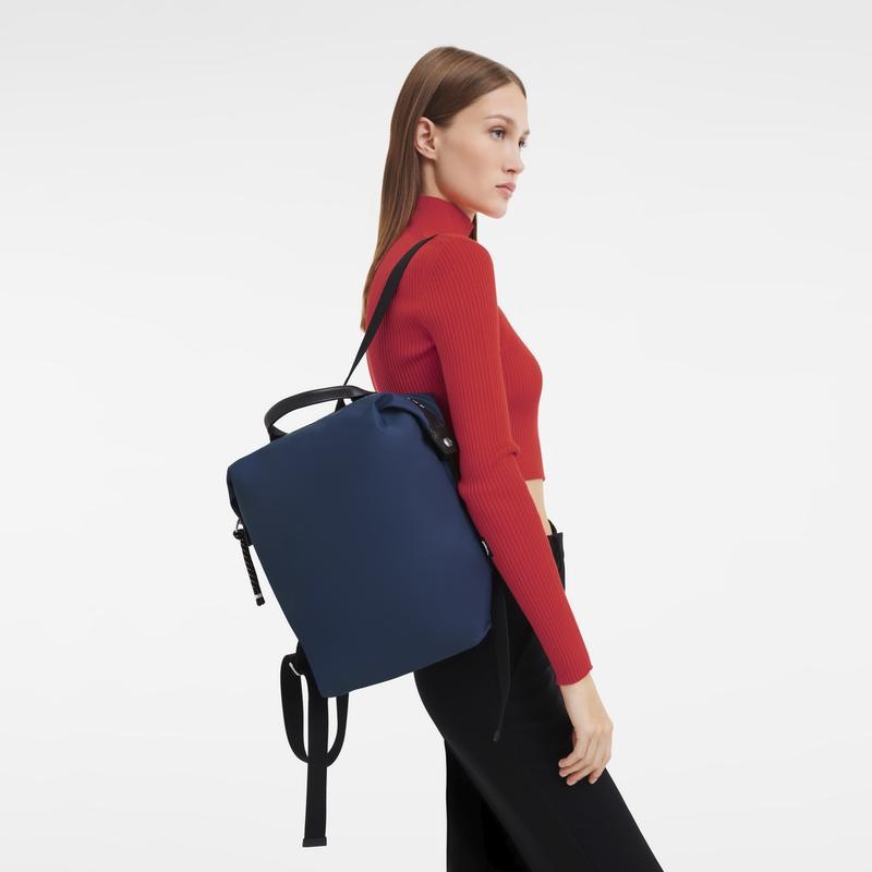 Longchamp Le Pliage Energy L Rucksäcke Damen Navy | 1256-GNPKW