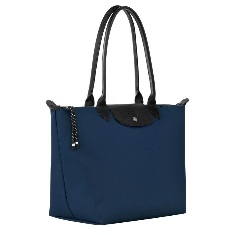 Longchamp Le Pliage Energy L Tragetaschen Damen Navy | 9186-XFDKJ