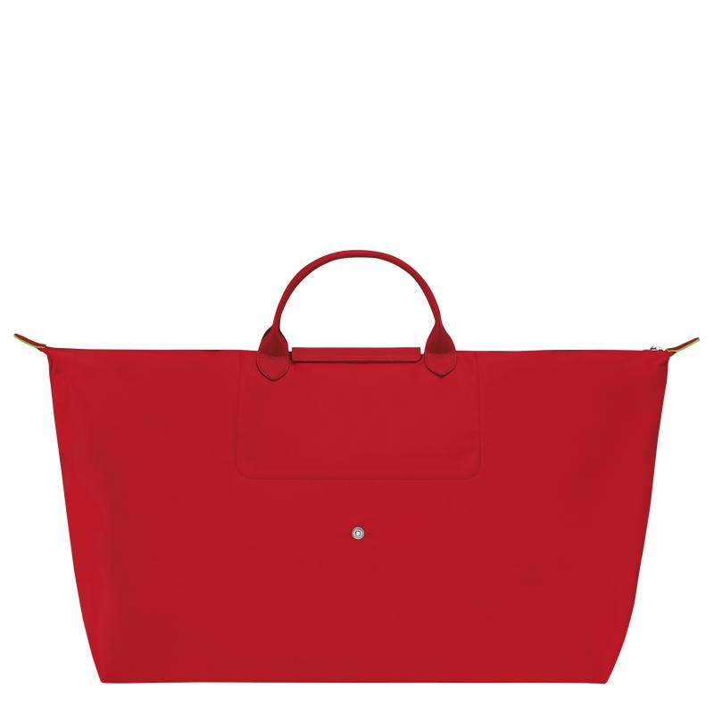 Longchamp Le Pliage Green M Reisetasche Damen Rot | 5702-YNCBQ