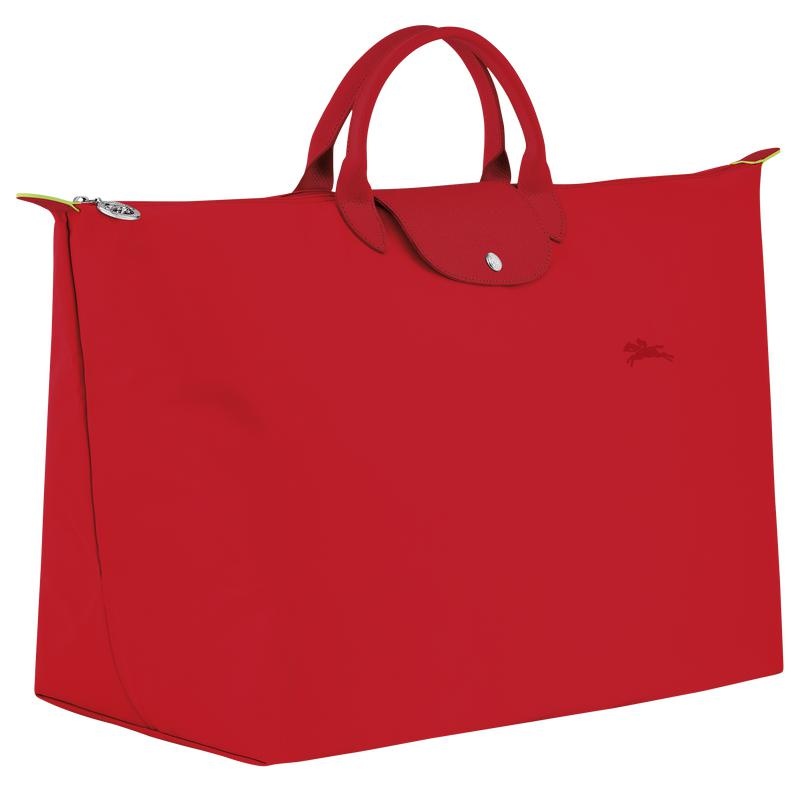 Longchamp Le Pliage Green M Reisetasche Herren Rot | 9506-SNKFL