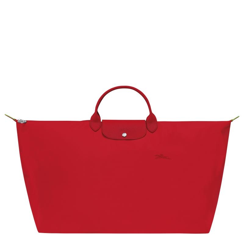 Longchamp Le Pliage Green M Reisetasche Herren Rot | 9506-SNKFL