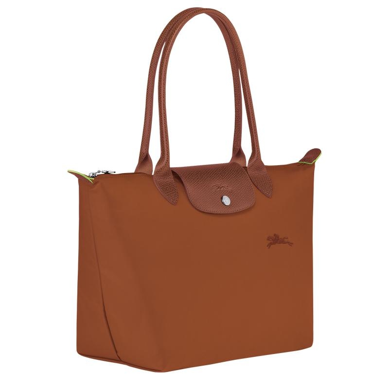 Longchamp Le Pliage Green M Tragetaschen Damen Braun | 2154-CIZNG