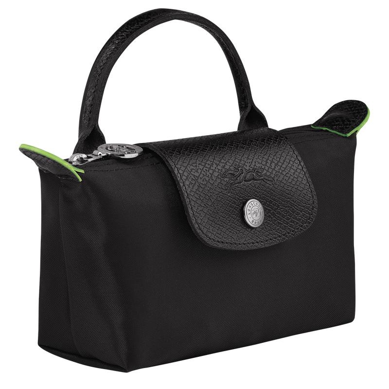 Longchamp Le Pliage Green with handle Beuteltasche Damen Schwarz | 2135-DANRV