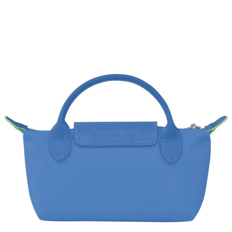 Longchamp Le Pliage Green with handle Beuteltasche Damen Blau | 6357-XOZYV