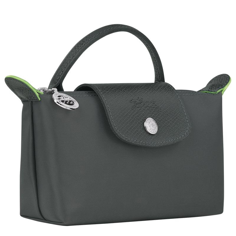 Longchamp Le Pliage Green with handle Beuteltasche Damen Grau | 2063-TGFPW