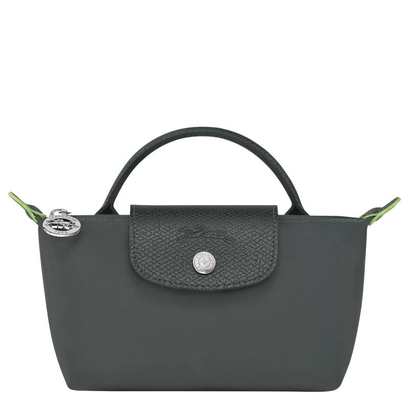 Longchamp Le Pliage Green with handle Beuteltasche Damen Grau | 2063-TGFPW