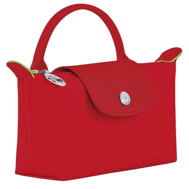 Longchamp Le Pliage Green with handle Beuteltasche Damen Rot | 6237-SLUCE