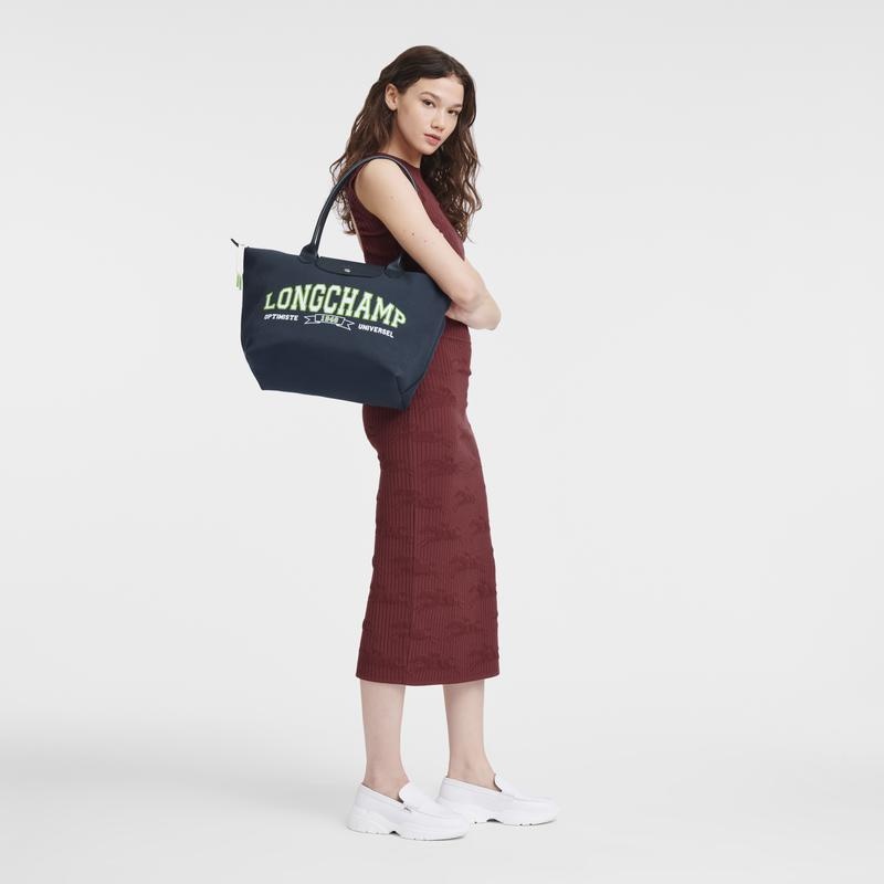 Longchamp Le Pliage Kollektion L Tragetaschen Damen Navy | 1238-XDTFG