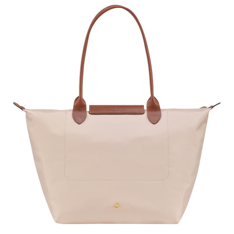 Longchamp Le Pliage Original L Tragetaschen Damen Weiß | 0596-LRJAE