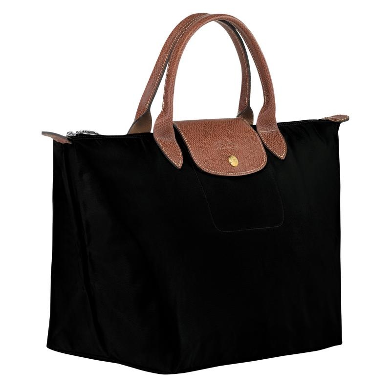 Longchamp Le Pliage Original M Handtasche Damen Schwarz | 5034-ADPBQ